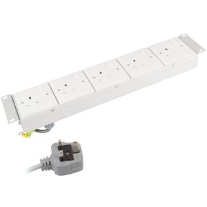 5 Way 19" 2U Horizontal 13A Individually Switched Rack Mount 13A Plug PDU - Image 3
