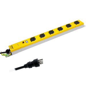 6 Way Vertical 15A American Neon Nema 5-15 Plug PDU - Image 3