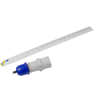 16 Way 13A Sockets Angled Right Neon 32A Plug PDU - Image 3