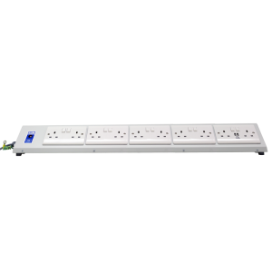 10 Way 13A Switched + 2 USB Charger Sloping Bench PDU - Image 4