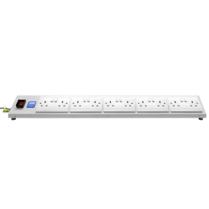 10 Way 13A Switched Illuminated Main Switch Sloping Bench PDU - Image 4