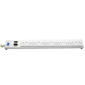10 Way 13A Switched RCD Protected Sloping Bench PDU - Image 4