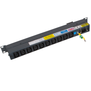10 Way 19" 1U Horizontal Rack Mount Rear Facing IEC 60320 C13 Sockets Main Switch PDU - Image 3