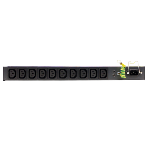 10 Way 19" 1U Horizontal Rack Mount Rear Facing IEC 60320 C13 Sockets Main Switch PDU - Image 4