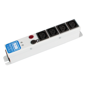 4 Way 10A IEC 60320 C13 Sockets SP Mains Fuse & Neon IEC 60320 C14 Inlet PDU - Image 3
