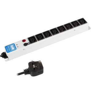 8 Way 10A IEC 60320 C13 Sockets SP Mains Fuse & Neon 13A Plug PDU - Image 3