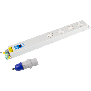 4 Way 13A Sockets Angled Left Neon 16A Plug PDU - Image 3