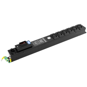 6 Way 10A IEC C13 Sockets C14 Inlet Circuit Breaker RF Filtered Surge Protected PDU - Image 3