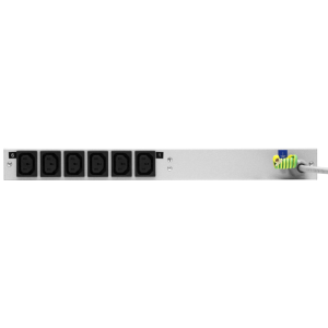 6 Way 19" 1U 10A IEC 60320 C13 Main Switch Individual Neon & Circuit Breaker PDU - Image 5