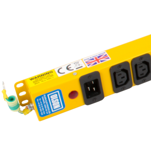 8 Way 10A IEC C13 Sockets Neon C20 Inlet PDU Yellow - Image 4