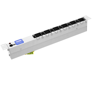 6 Way 19" 1U 10A IEC 60320 C13 Retaining Clips Neon & Fused C14 Inlet PDU - Image 3