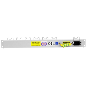 6 Way 19" 1U 10A IEC 60320 C13 Retaining Clips Neon & Fused C14 Inlet PDU - Image 5