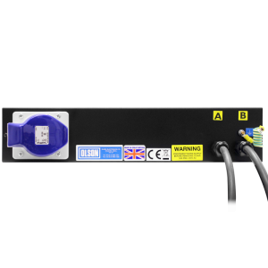 1 Way 19" 2U Power Metered Back Entry 32A BS4343 Automatic Transfer Switch 2x 32A BS4343 Plug PDU - Image 4