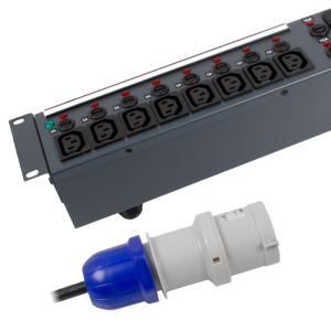 19" 2U 8x 10A IEC 60320 C13 & 4x 16A IEC 60320 C19 Individual Neon & Fused 32A Plug PDU - Image 4