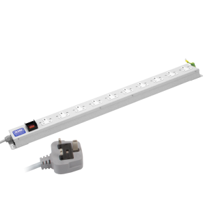 10 Way 13A Illuminated Main Switch Neon Fused PDU - Image 3