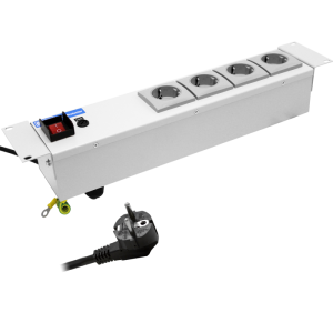 4 Way 19" 2U 10A Schuko RF Filtered Surge Protected Fused Main Switch Rack Mount PDU - Image 3