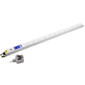 12 Way 13A Sockets Angled Left RF Filtered Surge Protected Neon PDU - Image 3