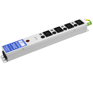4 Way 10A IEC C13 Sockets Individually Fused RF Filtered Surge Protected Neon C14 Inlet PDU - Image 3