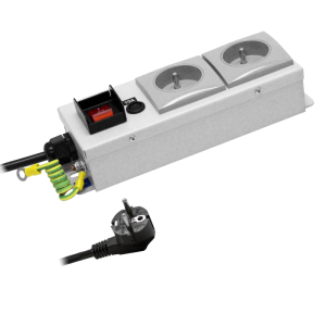 2 Way 10A French / Belgian Fused Illuminated Main Switch PDU - Image 3