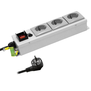 3 Way 10A Schuko Fused Illuminated Main Switch PDU - Image 3
