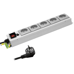 5 Way 10A French / Belgian Fused Illuminated Main Switch PDU - Image 3