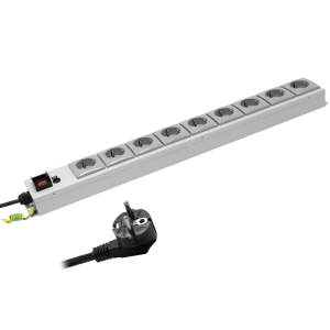 9 Way 10A Schuko Fused Illuminated Main Switch PDU - Image 3