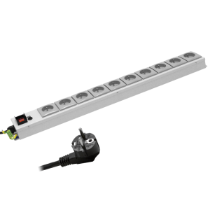 10 Way 10A French / Belgian Fused Illuminated Main Switch PDU - Image 3