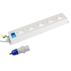 5 Way 13A Unswitched Socket Neon 16A Plug PDU - Image 3