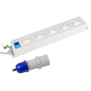 5 Way 13A Unswitched Socket Neon 32A Plug PDU - Image 3