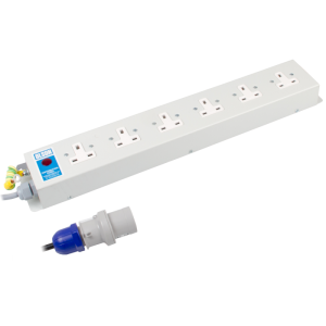 6 Way 13A Unswitched Socket Neon 16A Plug PDU - Image 3