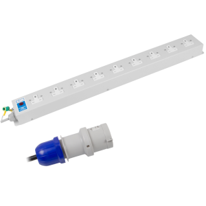 9 Way 13A Unswitched Socket Neon 32A Plug PDU - Image 3