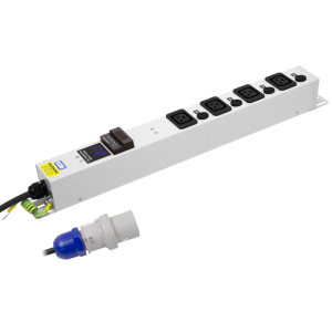 4 Way Power Metered 16A IEC 60320 C19 Unswitched Individually Fused Neon 16A Plug PDU - Image 3