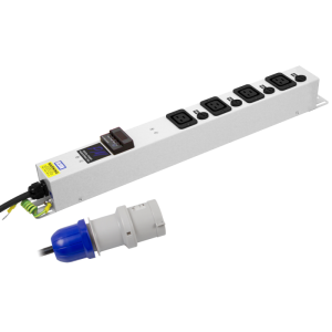 4 Way Power Metered 16A IEC 60320 C19 Unswitched Individually Fused Neon 32A Plug PDU - Image 3