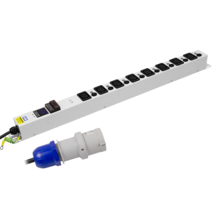 8 Way Power Metered 16A IEC 60320 C19 Unswitched Individually Fused Neon 32A Plug PDU - Image 3