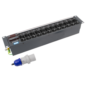 12 Way 19" 2U 10A Power Metered IEC 60320 C13 Individually Fused Retaining Clips 16A Plug PDU - Image 3
