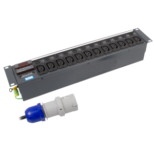 12 Way 19" 2U 10A Power Metered IEC 60320 C13 Individually Fused 32A Plug PDU - Image 3