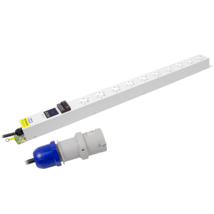 10 Way 13A Power Metered Sockets Angled Left 32A Plug PDU - Image 3