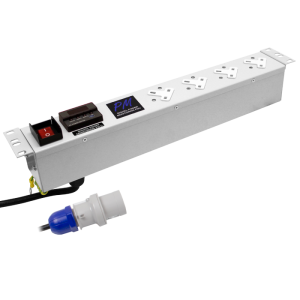 4 Way 19" 1.5U 13A Power Metered Illuminated Main Switch 16A Plug PDU - Image 3
