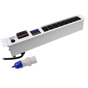 8 Way 19" 1.5U Power Metered 10A IEC 60320 C13 Fused 16A Plug PDU - Image 3