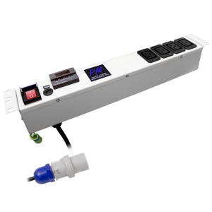 4 Way 1.5U 19" Power Metered 16A IEC 60320 C19 Main Switch Fused PDU - Image 3