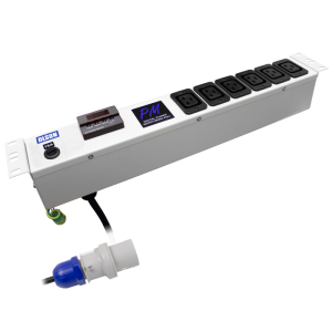6 Way 1.5U 19" Power Metered 16A IEC 60320 C19 Fused PDU - Image 3