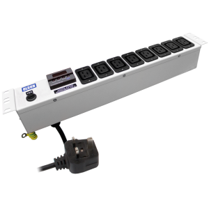 8 Way 1.5U 19" Power Metered 16A IEC 60320 C19 Fused PDU - Image 3