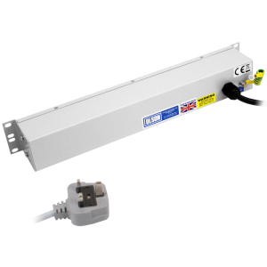 5 Way 1.5U 19" Power Metered 16A IEC 60320 C19 Main Switch Individual Neon & Fused PDU - Image 4