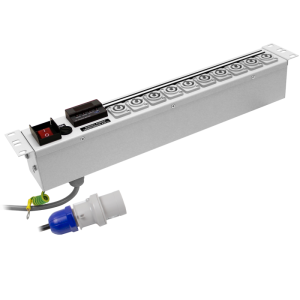 10 Way 19" 1.5U 20A Neutrik Powercon Fused Main Switch Power Metered PDU - Image 3