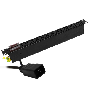 12 Way 19" 1U Power Metered 10A IEC 60320 C13 Sockets C20 Plug Rack Mount PDU - Image 3