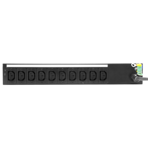 10 Way 19" 1.5U Power Metered 16A C13 Manual Switching Rack Mount Rear Facing Socket PDU - Image 3