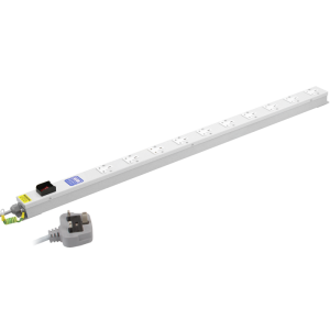 10 Way 13A Vertical Sockets Illuminated Main Switch 13A Plug PDU - Image 3